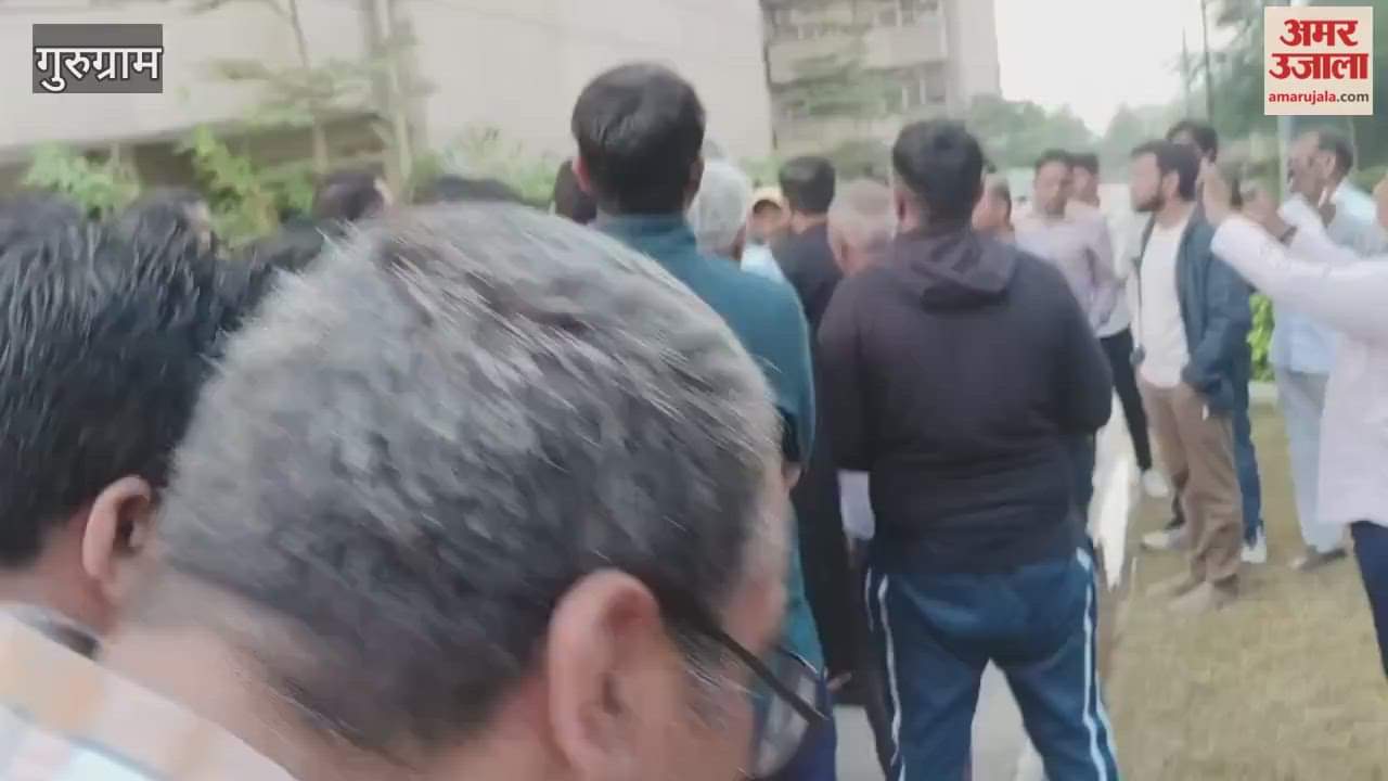 Protest against demolition of religious place in Guru Pyramid Heights Society in Gurugram