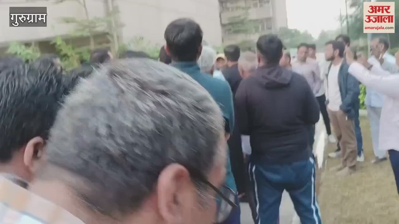 Protest against demolition of religious place in Guru Pyramid Heights Society in Gurugram