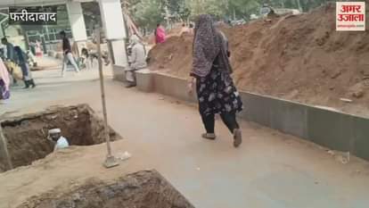 Potholes at BK Civil Hospital in Faridabad are causing problems for patients