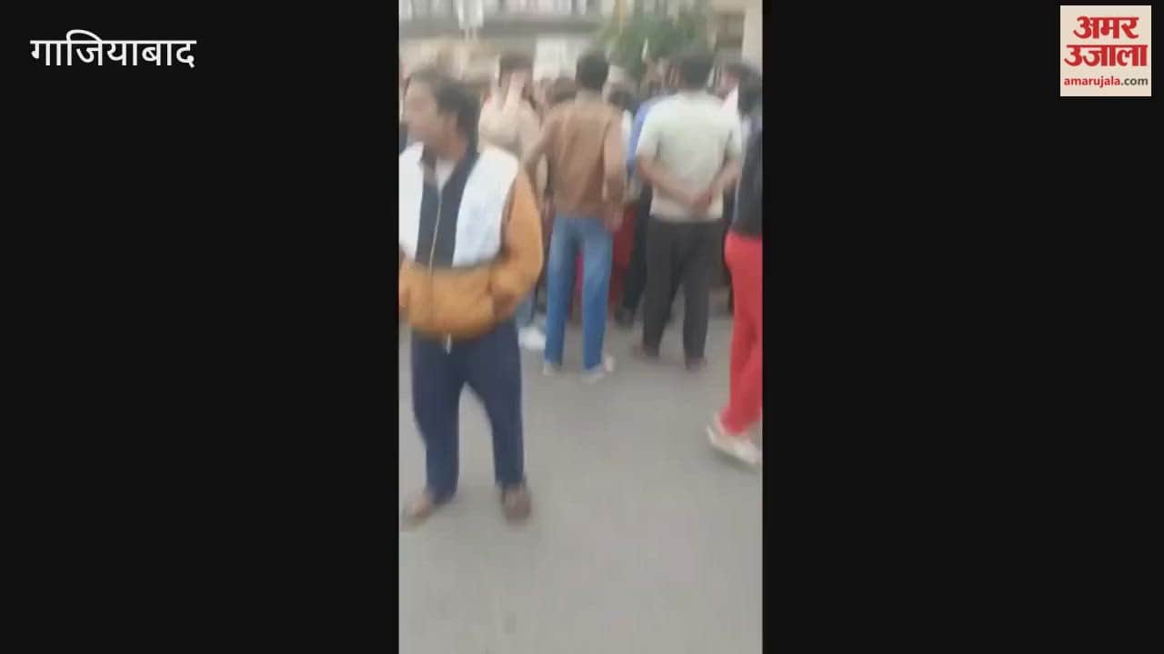 Angry people blocked Ambedkar Road after death of two youths in a road accident