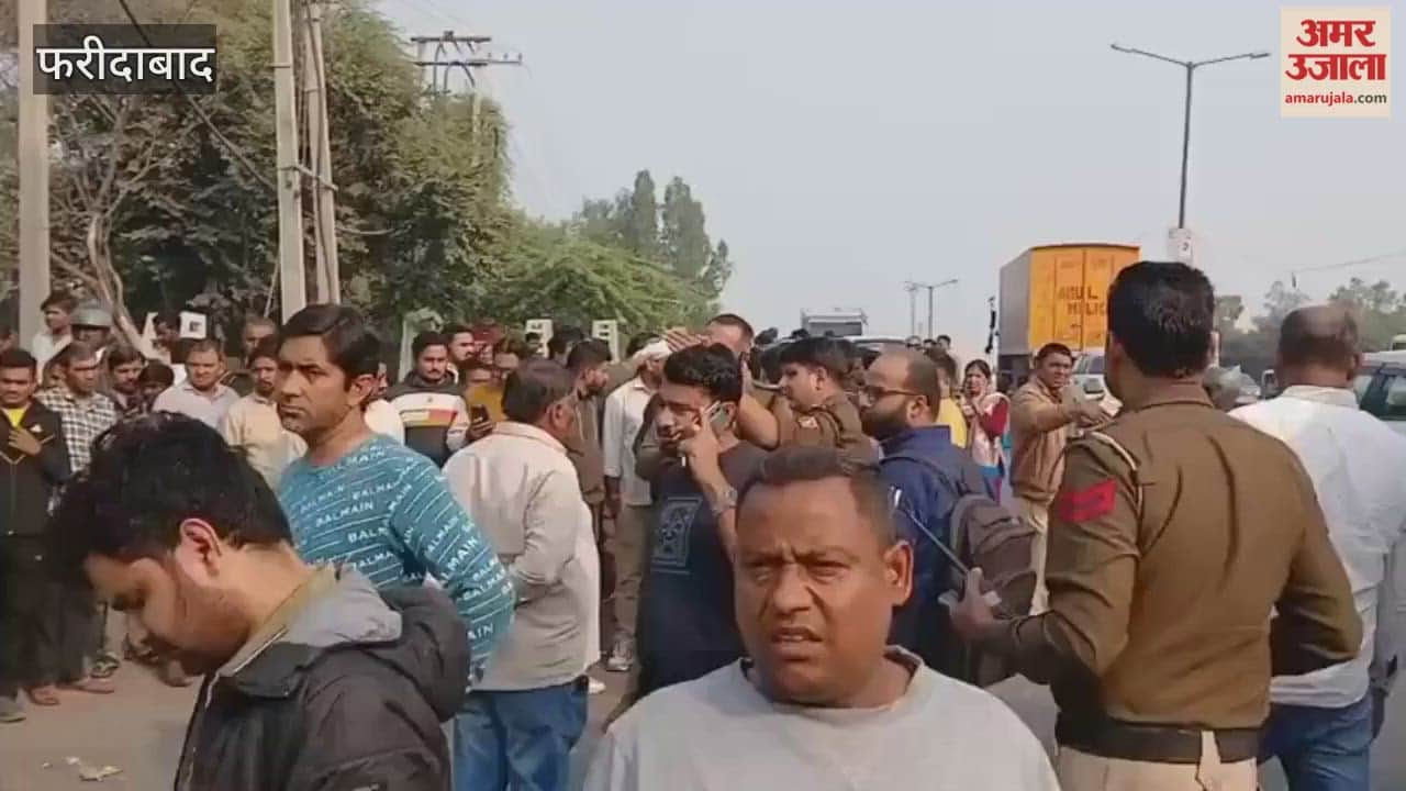 Teacher died after being hit by container truck in Faridabad