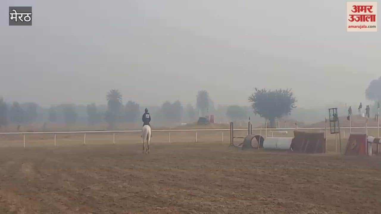 Meerut: Horse riding competition organised in the cross country area of RVC Centre