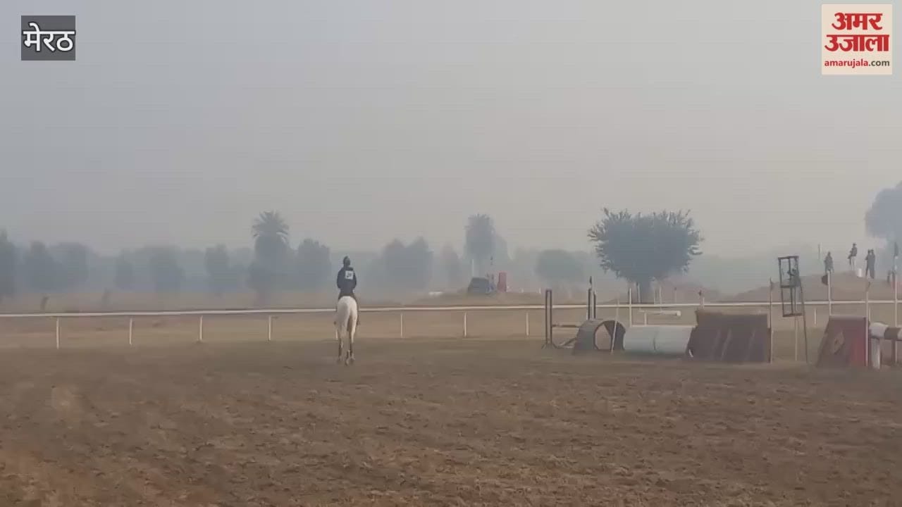 Meerut: Horse riding competition organised in the cross country area of RVC Centre
