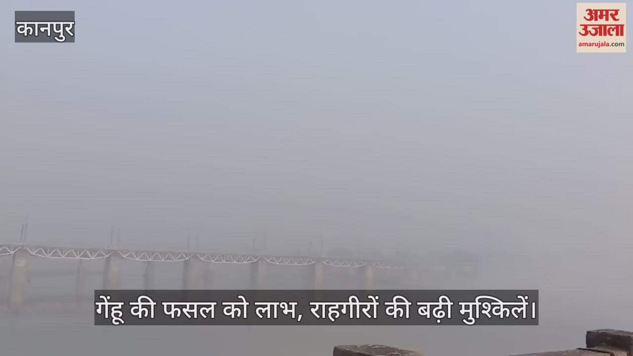 कानपुर: शुक्लागंज में बढ़ी ठंड, घना कोहरा छाने से दृश्यता हुई कम; किसानों के चेहरे खिले