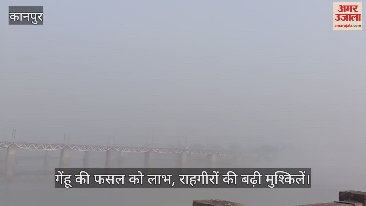 कानपुर: शुक्लागंज में बढ़ी ठंड, घना कोहरा छाने से दृश्यता हुई कम; किसानों के चेहरे खिले