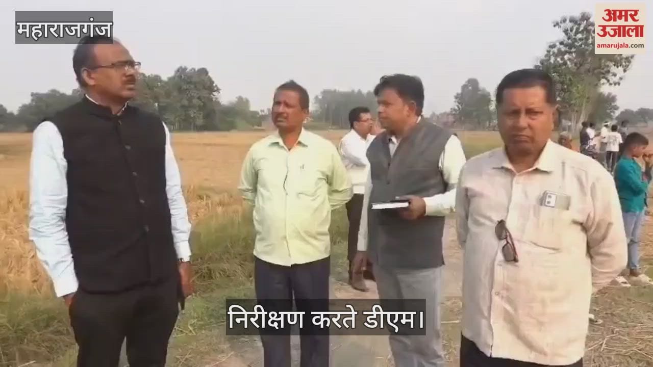 DM inspected the work of making bundles of straw and gave instructions.