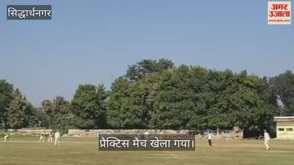 Players training in a practice match