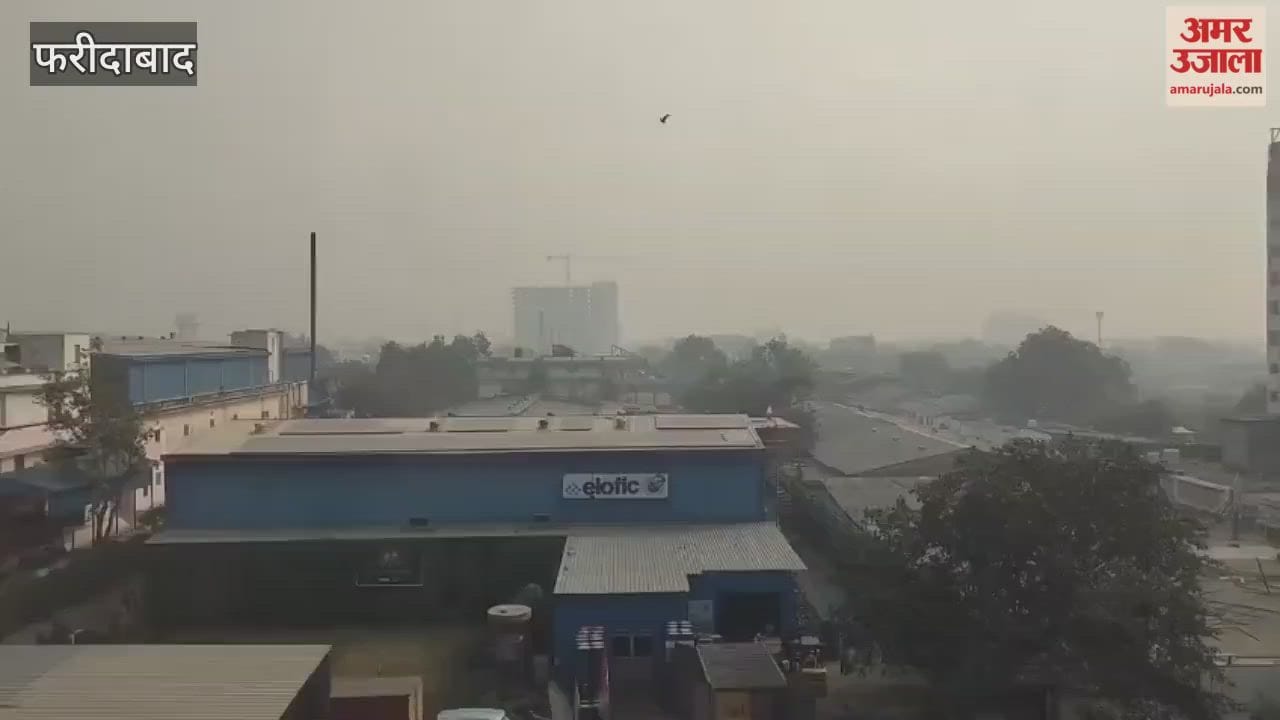 Faridabad is covered in smog since morning, causing irritation in people's eyes