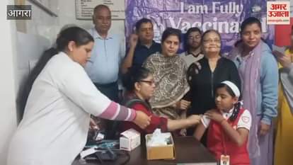 Rotary Club Administers Final Cervical Cancer Vaccine Dose to 50 School Girls in Agra