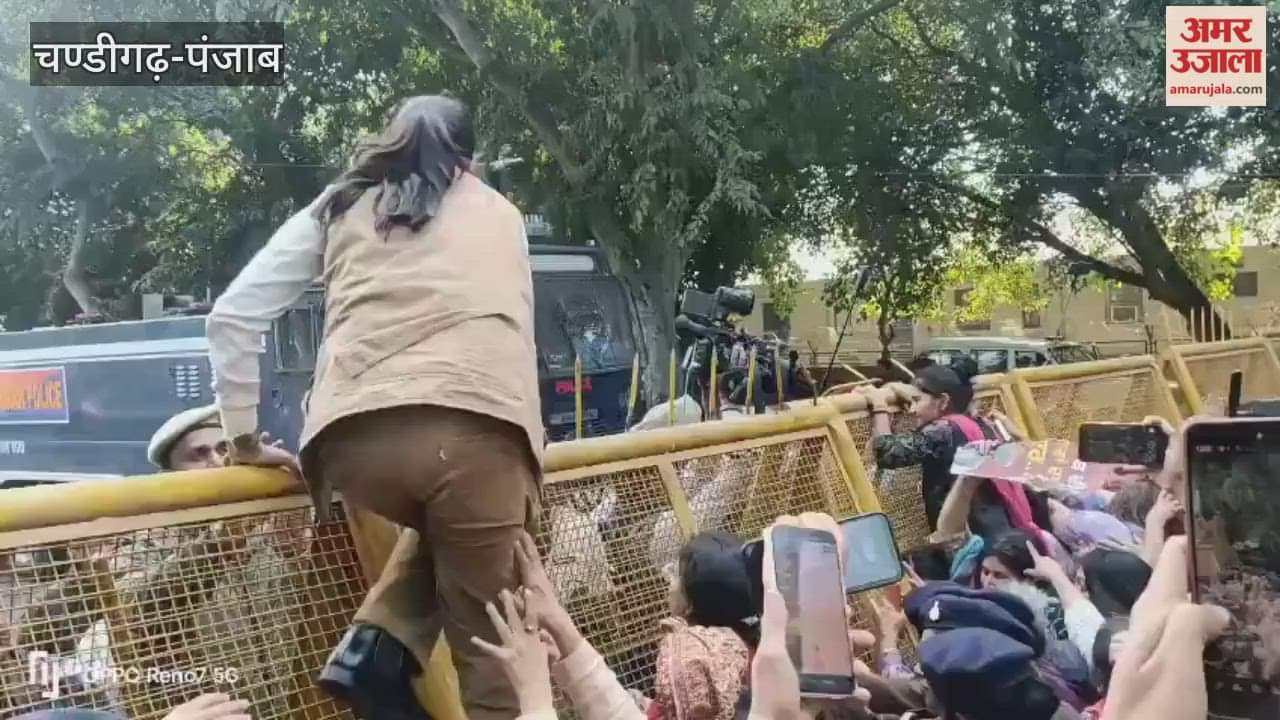 BJP Mahila Morcha protests against Punjab government in Chandigarh