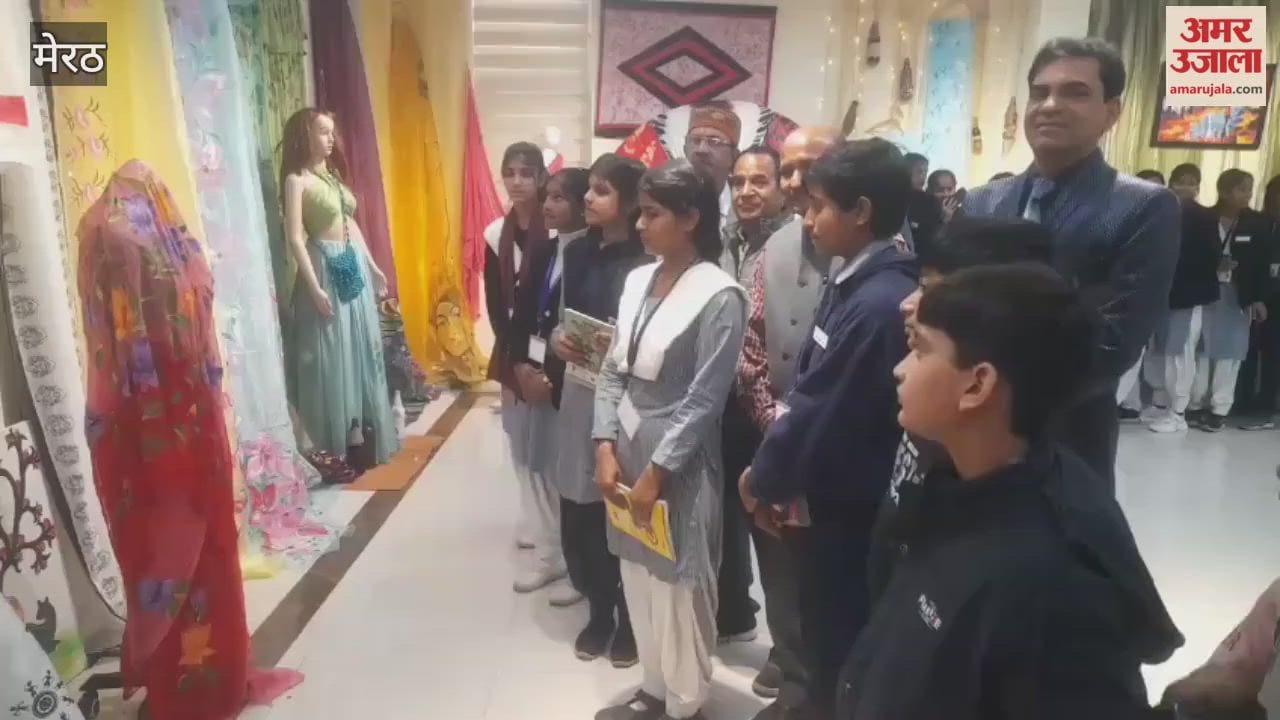 Meerut: Students from Muzaffarnagar visited the exhibition at the File Arts Department of CCS University