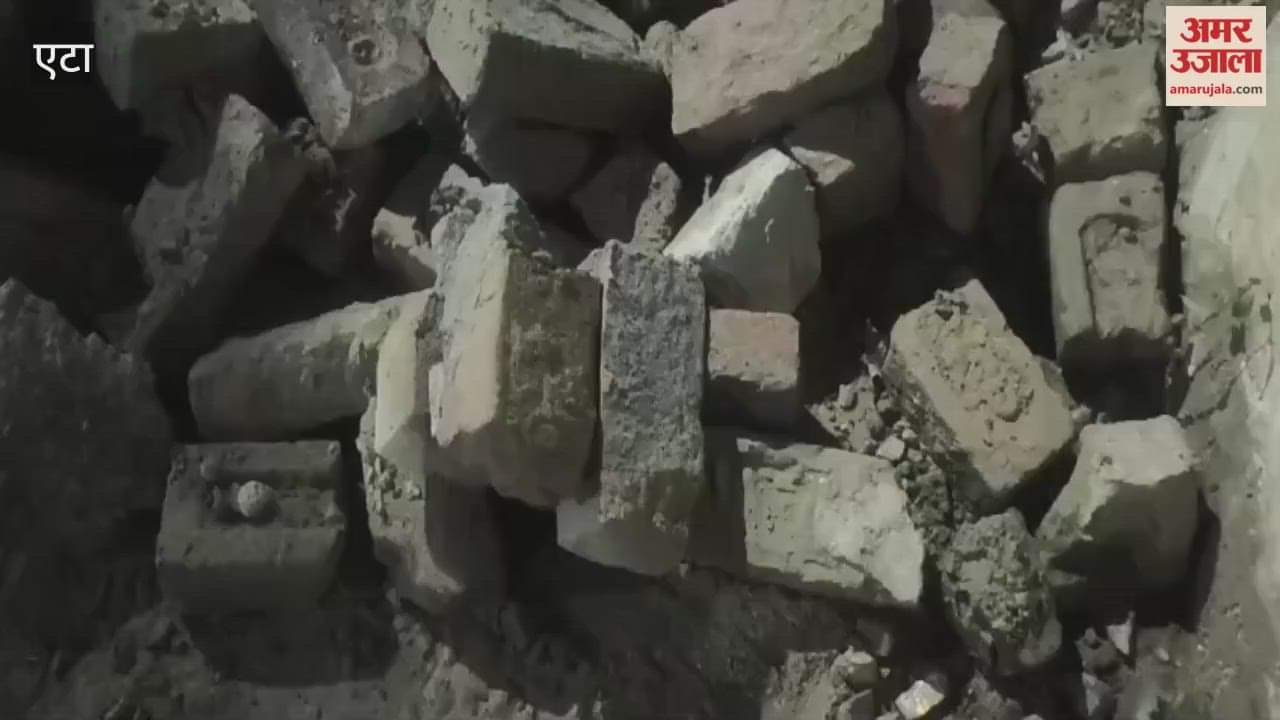 Boundary Wall Built With Old Bricks and No Steel at Etah Mortuary Site