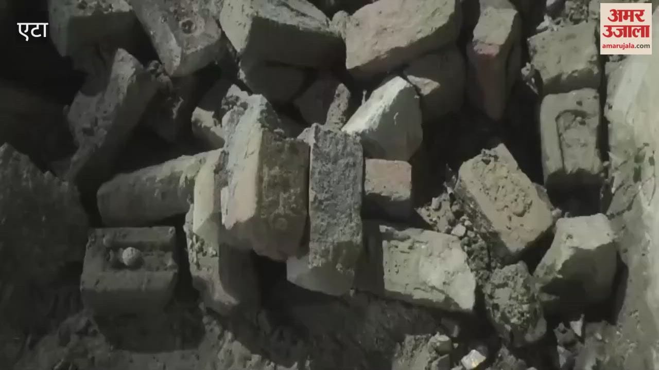 Boundary Wall Built With Old Bricks and No Steel at Etah Mortuary Site