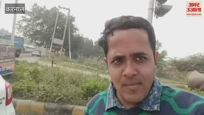 Cattle roaming near Noor Mahal Chowk in Karnal pose a threat to vehicles