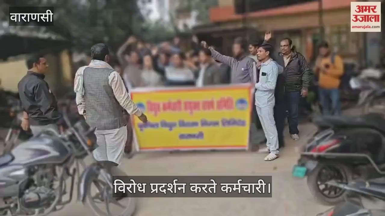 Protest against privatization of electricity corporation in Varanasi