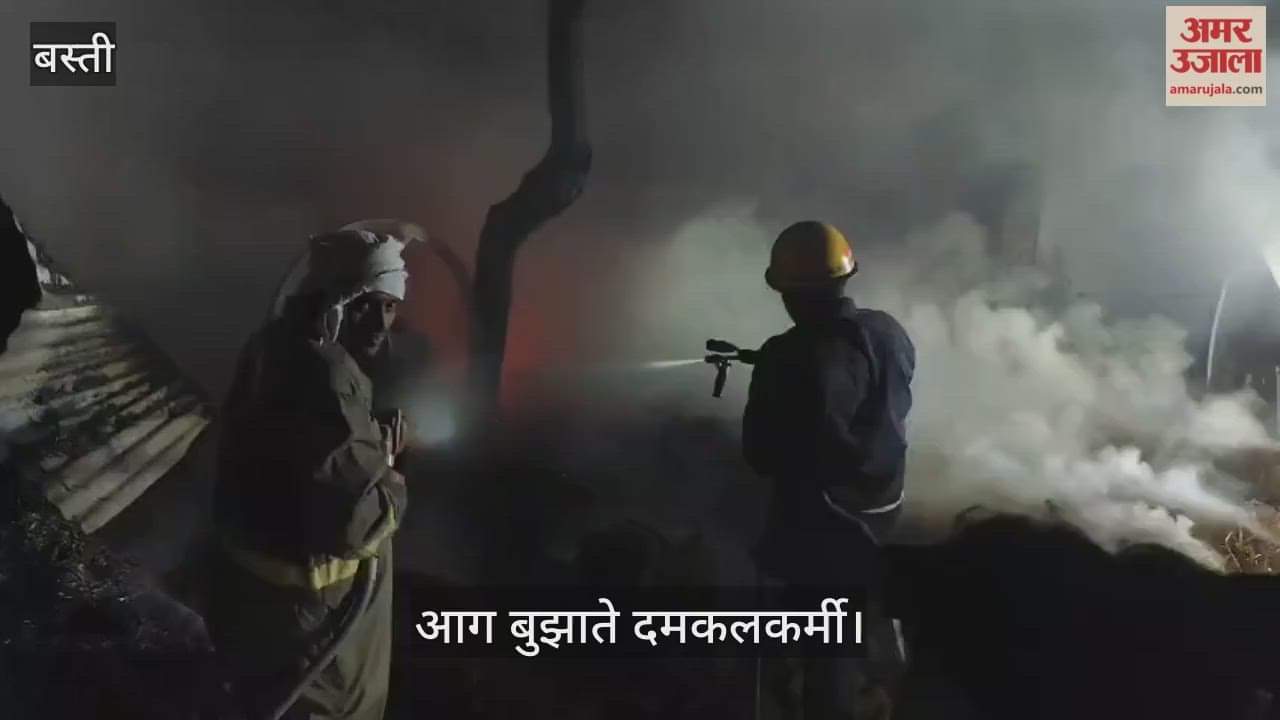 A hut in Bhakrahi village caught fire, burning cattle to death.