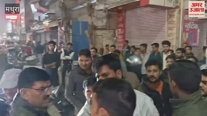 Scooty and bike riders collide due to under construction road