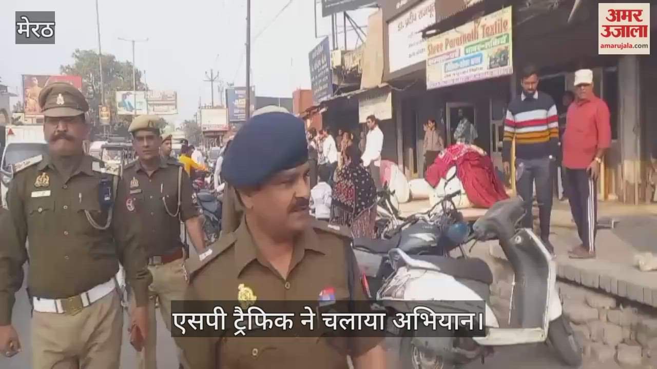 SP Traffic conducted checking drive on Delhi Road, encroachment also removed