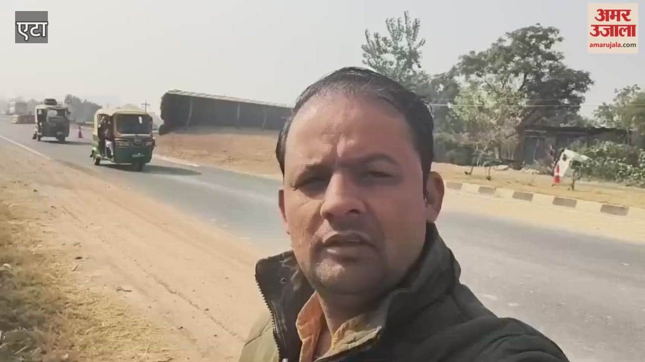 Trailer Loaded with Chambal Overturns on NH-34, Still Not Removed After 24 Hours