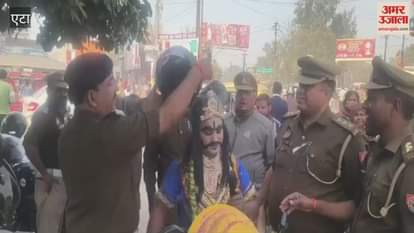 ‘Yamraj’ Spreads Road Safety Awareness, Free Helmets Distributed in Etah