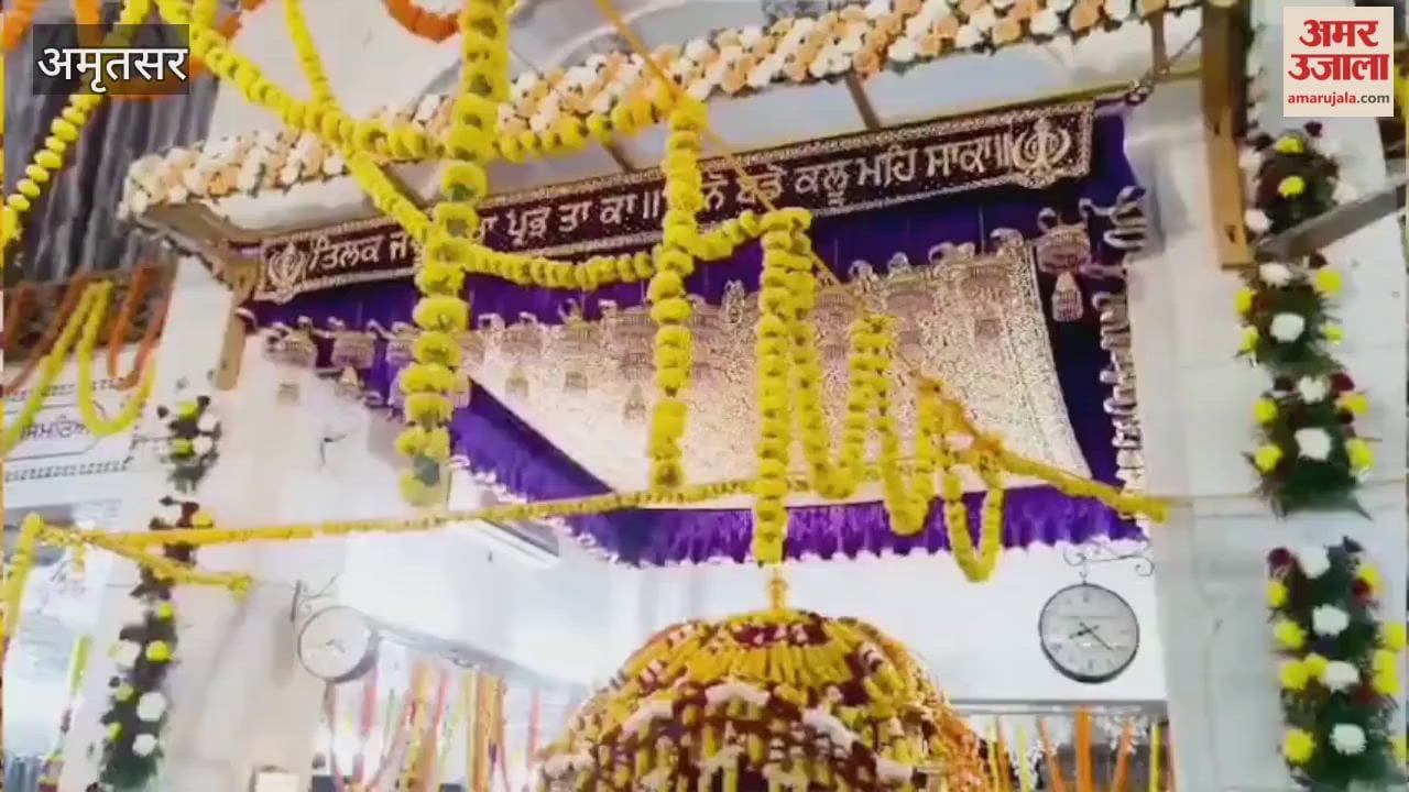 Special decorations at Guru Ka Mahal in Amritsar