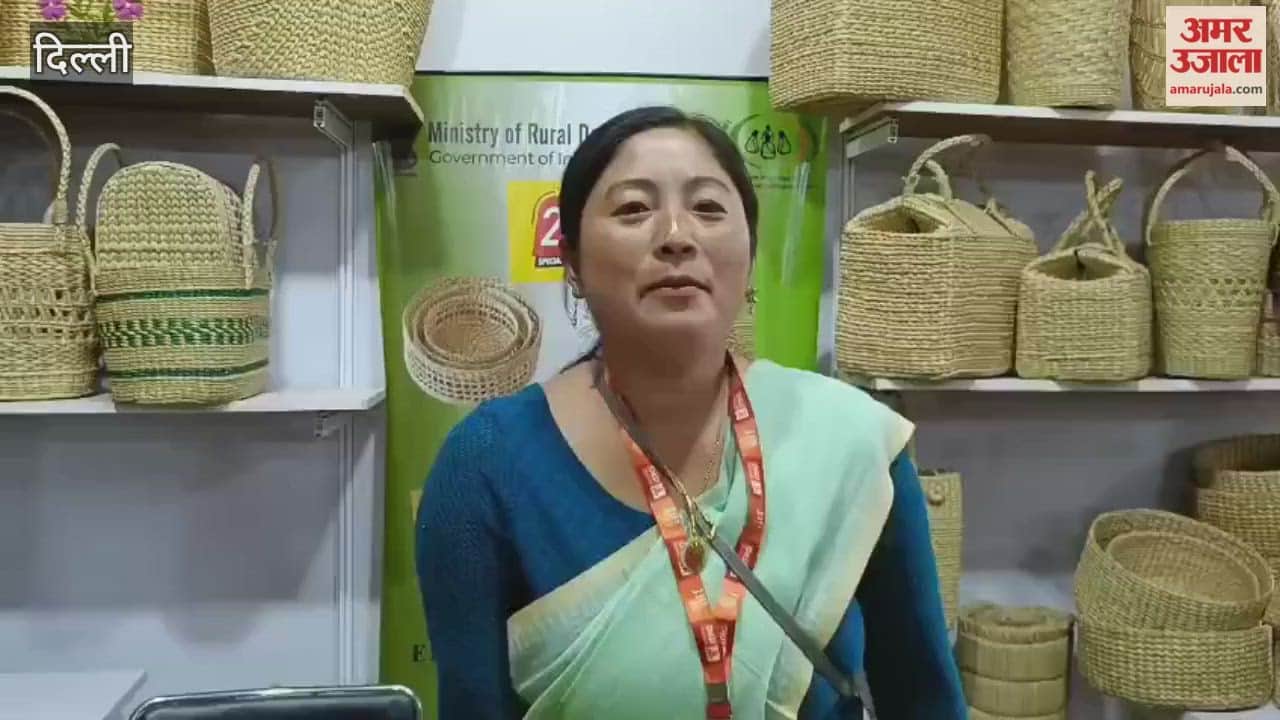 Buckets made of water grass from Manipur are center of attraction in international trade fair