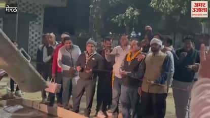 Meerut: Road construction began in Hastinapur after a puja was performed by Panchayat Chairperson Sudha Khatik