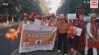 Meerut: Inner wheelers club organized rail for domestic violence awareness