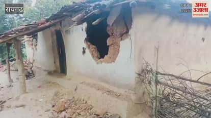 Elephants create havoc in Raigarh damage villager house villagers panic