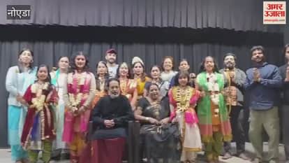 Children preparing for dance and drama in Noida Ayyappa Temple