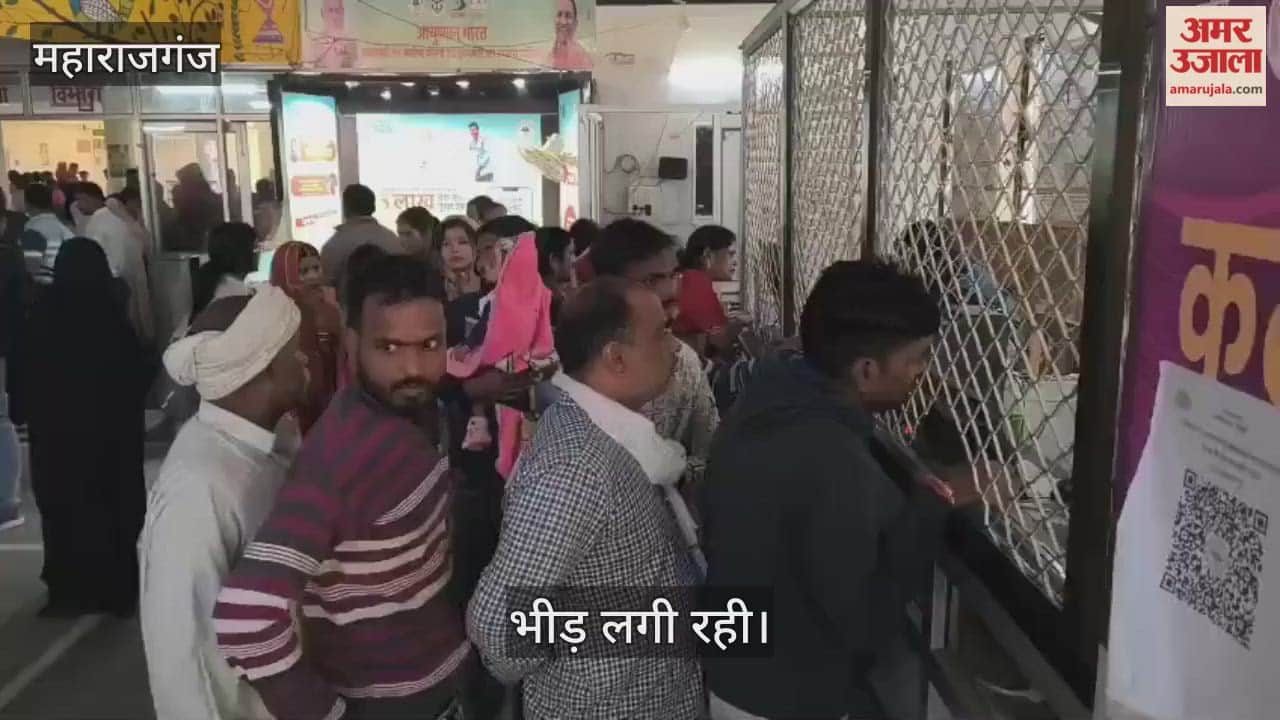 Crowd of patients in the district hospital