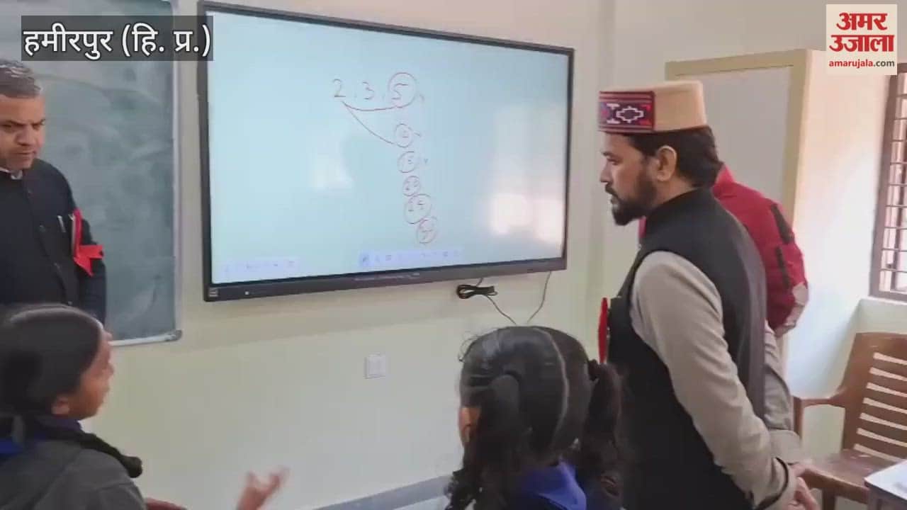 Mandi MP Anurag Thakur reached Kendriya Vidyalaya Sandhol interacted with the students took stock of the school's arrangements