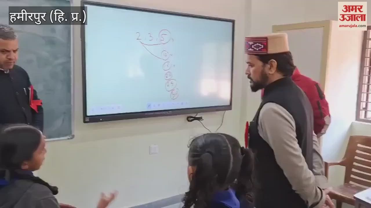 Mandi MP Anurag Thakur reached Kendriya Vidyalaya Sandhol interacted with the students took stock of the school's arrangements