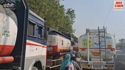 Tankers cause daily traffic jams on main roads causing difficulties for pedestrians and drivers