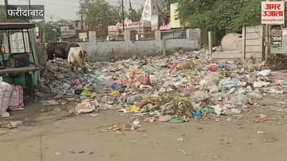 Faridabad Pile of garbage near culvert number three