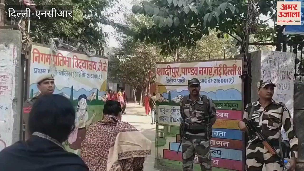 Enthusiasm for voting in Pandav Nagar this is what scene looked like outside polling booth.