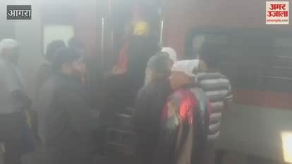 Grand Welcome for 150 Pilgrims at Agra Cantt