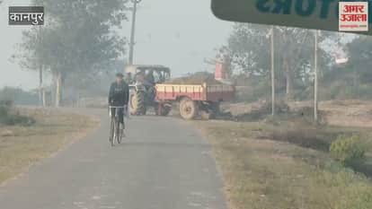 Illegal mining started with the help of JCB near Ratepur Garhi at sunset