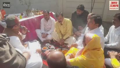 Meerut: The ground breaking ceremony of the Shri Trinetra Dham temple was held with great pomp and show along with havan pujan