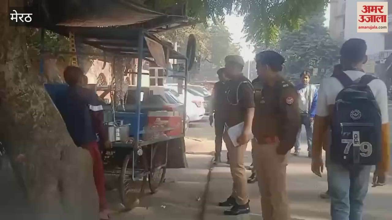 Meerut: Traffic SP came on the road after receiving complaints of traffic jam and encroachment, issued many challans
