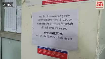 NHM employees continue strike in Jalandhar over non-payment of salaries