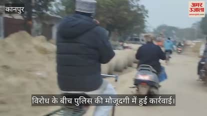 कानपुर: खट्टा मीठा से चुंगी चौराहे तक अतिक्रमण पर चला बुलडोजर