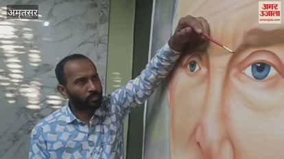 Amritsar artist creates painting of Russian President Vladimir Putin