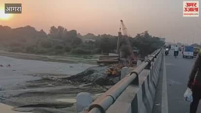Work on construction of over bridge of Agra Metro begins in Yamuna