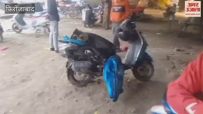 Scooter Erupts in Flames at Busy Intersection, One Man Badly Burned