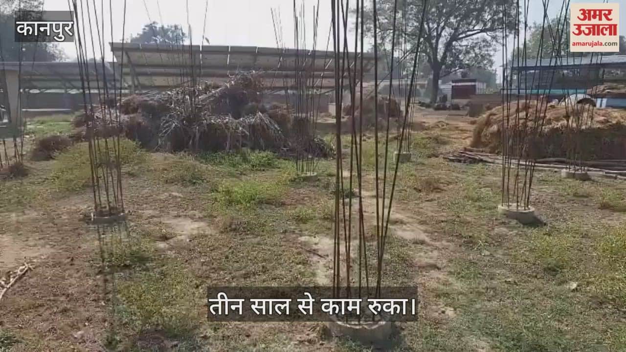 कानपुर: असेनिया गांव में तीन साल से अधूरी पेयजल टंकी, पिलर बनाकर भाग गया ठेकेदार