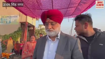 MLA Trilok Singh Cheema laid the foundation stone for the tile road in kashipur