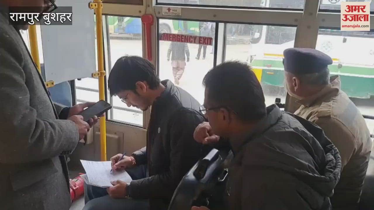Rampur Bushahr The team conducted a surprise inspection of private school buses at the new bus stand in Rampur
