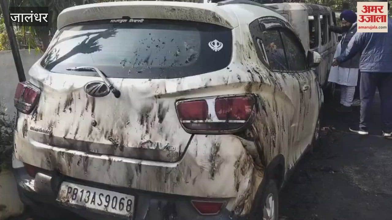 Three cars parked outside a house in Phagwara were set on fire.