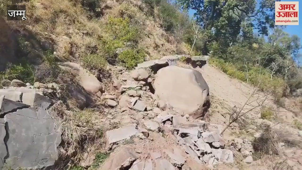 The broken steps on the walking path to Baba Shyam Gir in Chinaini pose a danger to devotees.
